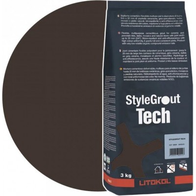 Цементна фуга StyleGrout Tech 0-20 (Brown 3) 3 кг Litokol (SGTCHBRW30063)